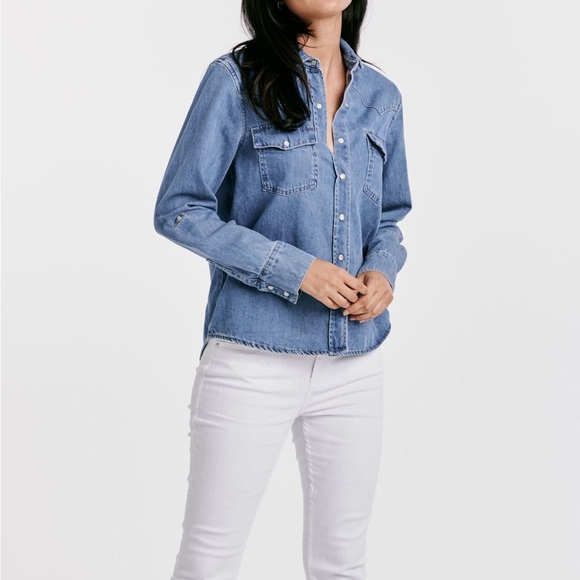 NWT! DEAR JOHN STAR DENIM BUTTON FRONT SHIRT WESTERN SIZE SMALL NEW! - Picture 12 of 12